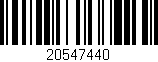 Código de barras (EAN, GTIN, SKU, ISBN): '20547440'