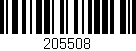Código de barras (EAN, GTIN, SKU, ISBN): '205508'