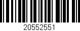 Código de barras (EAN, GTIN, SKU, ISBN): '20552551'