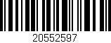 Código de barras (EAN, GTIN, SKU, ISBN): '20552597'