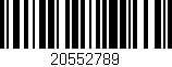 Código de barras (EAN, GTIN, SKU, ISBN): '20552789'