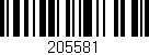 Código de barras (EAN, GTIN, SKU, ISBN): '205581'