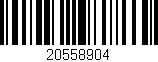 Código de barras (EAN, GTIN, SKU, ISBN): '20558904'