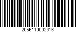 Código de barras (EAN, GTIN, SKU, ISBN): '2056110003316'