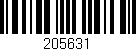 Código de barras (EAN, GTIN, SKU, ISBN): '205631'