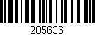 Código de barras (EAN, GTIN, SKU, ISBN): '205636'
