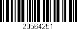 Código de barras (EAN, GTIN, SKU, ISBN): '20564251'