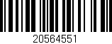 Código de barras (EAN, GTIN, SKU, ISBN): '20564551'