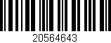 Código de barras (EAN, GTIN, SKU, ISBN): '20564643'