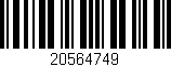 Código de barras (EAN, GTIN, SKU, ISBN): '20564749'