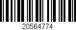 Código de barras (EAN, GTIN, SKU, ISBN): '20564774'