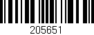 Código de barras (EAN, GTIN, SKU, ISBN): '205651'