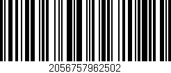 Código de barras (EAN, GTIN, SKU, ISBN): '2056757962502'