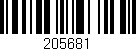 Código de barras (EAN, GTIN, SKU, ISBN): '205681'