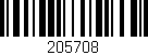 Código de barras (EAN, GTIN, SKU, ISBN): '205708'