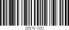 Código de barras (EAN, GTIN, SKU, ISBN): '20570/020'