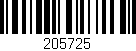 Código de barras (EAN, GTIN, SKU, ISBN): '205725'