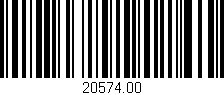 Código de barras (EAN, GTIN, SKU, ISBN): '20574.00'