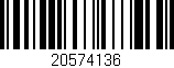 Código de barras (EAN, GTIN, SKU, ISBN): '20574136'