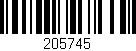 Código de barras (EAN, GTIN, SKU, ISBN): '205745'