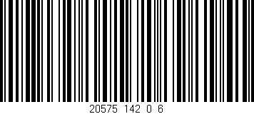 Código de barras (EAN, GTIN, SKU, ISBN): '20575_142_0_6'