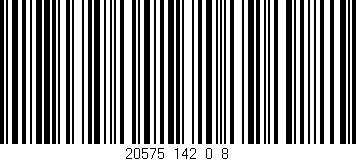Código de barras (EAN, GTIN, SKU, ISBN): '20575_142_0_8'