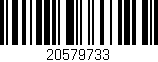 Código de barras (EAN, GTIN, SKU, ISBN): '20579733'