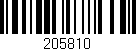 Código de barras (EAN, GTIN, SKU, ISBN): '205810'
