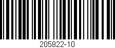 Código de barras (EAN, GTIN, SKU, ISBN): '205822-10'