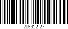 Código de barras (EAN, GTIN, SKU, ISBN): '205822-27'