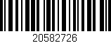 Código de barras (EAN, GTIN, SKU, ISBN): '20582726'