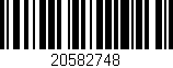 Código de barras (EAN, GTIN, SKU, ISBN): '20582748'