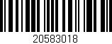 Código de barras (EAN, GTIN, SKU, ISBN): '20583018'