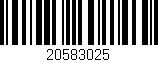 Código de barras (EAN, GTIN, SKU, ISBN): '20583025'