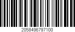 Código de barras (EAN, GTIN, SKU, ISBN): '2058496797100'