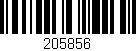 Código de barras (EAN, GTIN, SKU, ISBN): '205856'