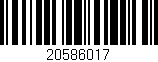 Código de barras (EAN, GTIN, SKU, ISBN): '20586017'