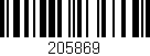 Código de barras (EAN, GTIN, SKU, ISBN): '205869'