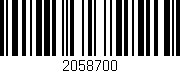 Código de barras (EAN, GTIN, SKU, ISBN): '2058700'
