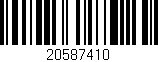 Código de barras (EAN, GTIN, SKU, ISBN): '20587410'