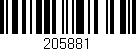 Código de barras (EAN, GTIN, SKU, ISBN): '205881'