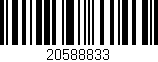 Código de barras (EAN, GTIN, SKU, ISBN): '20588833'