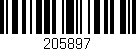 Código de barras (EAN, GTIN, SKU, ISBN): '205897'