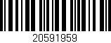Código de barras (EAN, GTIN, SKU, ISBN): '20591959'