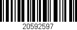Código de barras (EAN, GTIN, SKU, ISBN): '20592597'