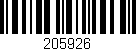 Código de barras (EAN, GTIN, SKU, ISBN): '205926'