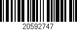 Código de barras (EAN, GTIN, SKU, ISBN): '20592747'