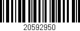 Código de barras (EAN, GTIN, SKU, ISBN): '20592950'