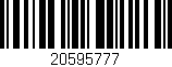 Código de barras (EAN, GTIN, SKU, ISBN): '20595777'