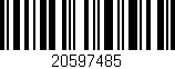 Código de barras (EAN, GTIN, SKU, ISBN): '20597485'